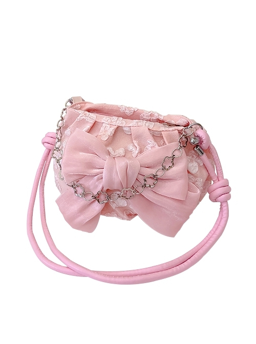 Princess Style Cute Bow Flower Metal Sweet Lolita Kids Hand-Held Messenger Bag  |  Kids Bag