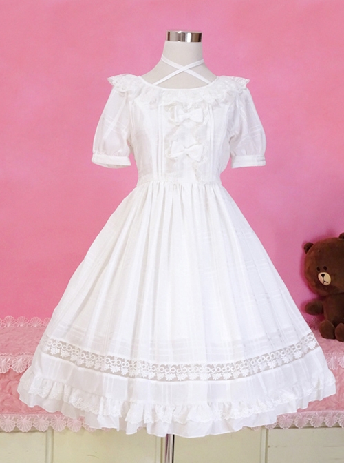 Pure Color Short Sleeves Classic Lolita Dress  |  Classic Lolita Dresses