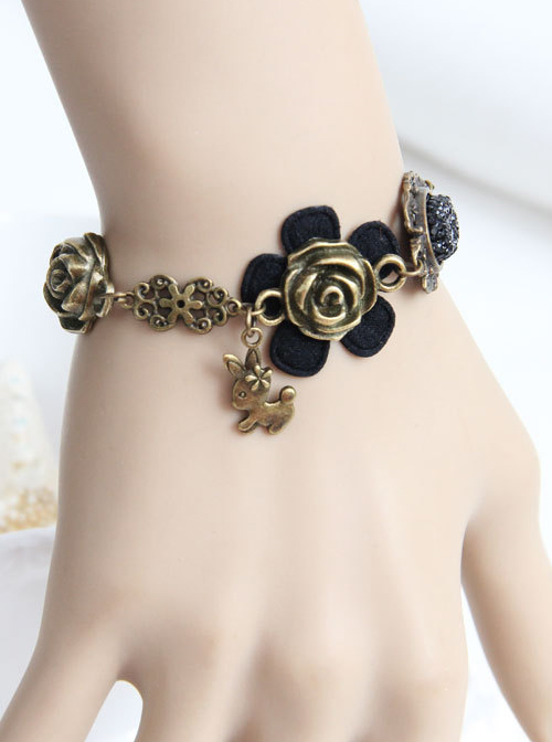 Retro Floral Girls Lolita Wrist Strap  |  Lolita Wrist Straps