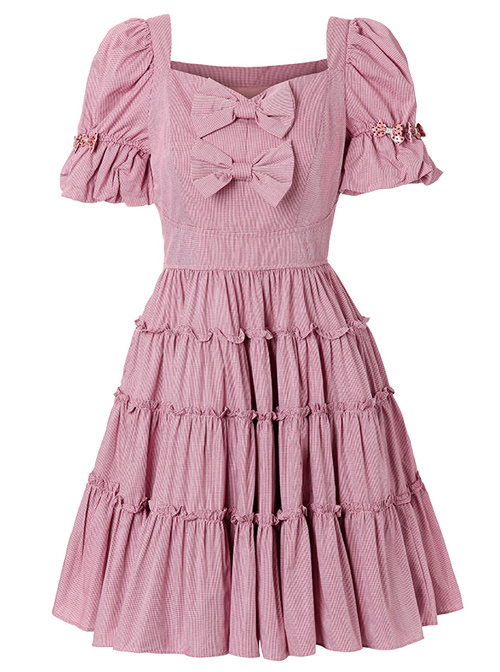 Retro Short Sleeves High Waist Classic Lolita Dress  |  Classic Lolita Dresses