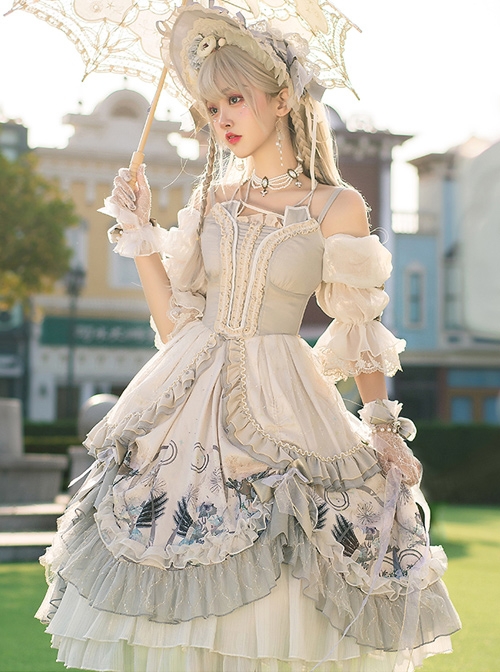 Rose Maiden Series OP Retro Palace Style Classic Lolita Dress  |  Classic Lolita Dresses