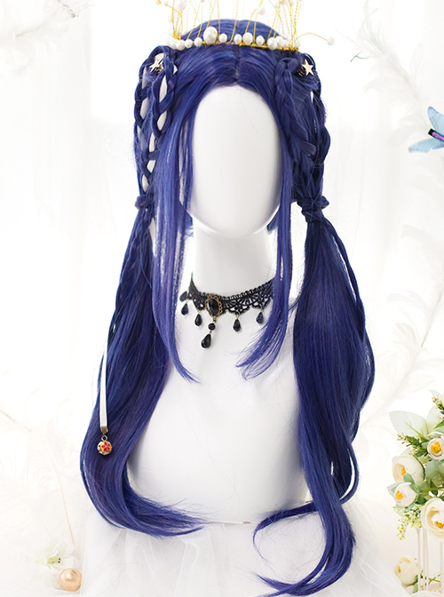 Royal Blue Long Straight Wig Classic Lolita Wigs  |  Wigs