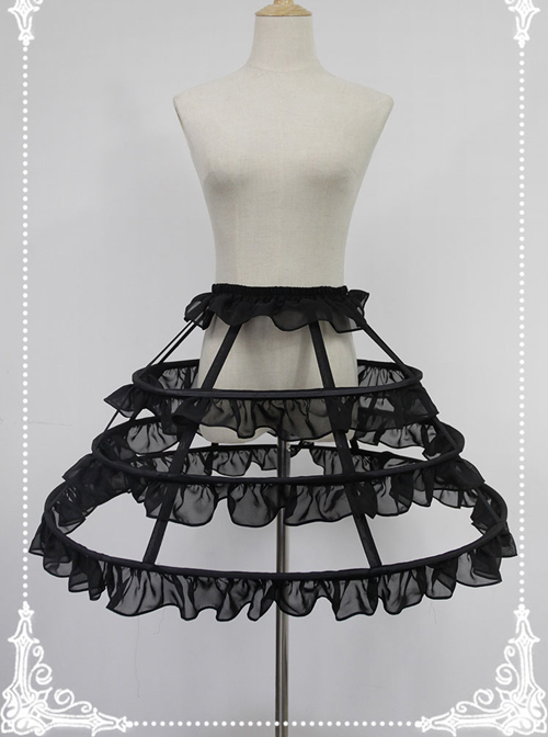 Ruffles Birdcage Type Steel Ring Dress Support Lolita Petticoat  |  Skirts