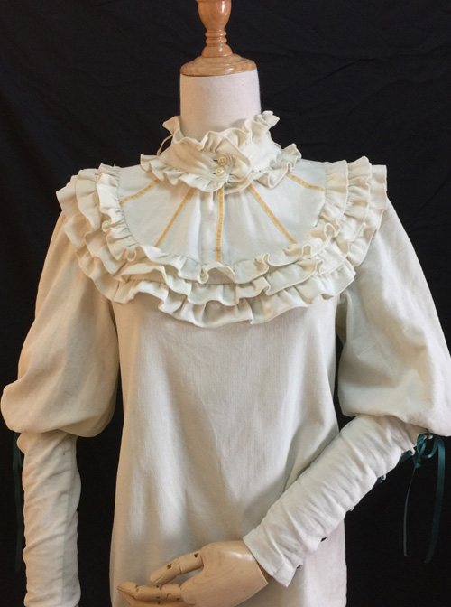 Ruffles Leg-of-mutton Sleeves Classic Lolita Elegance Shirt  |  Blouses