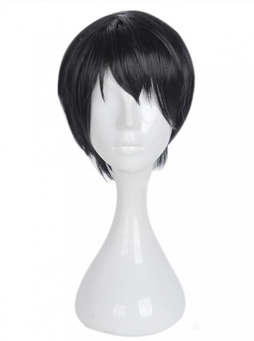 Short Black Hair Handsome Cosplay Lolita Wig  |  Wigs