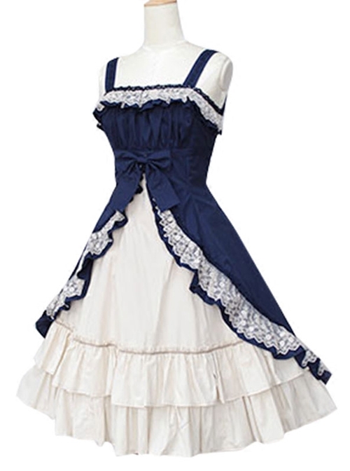 Short Sleeve Satin Yarn Classic Lolita Dress  |  Plus Size Lolita Dresses