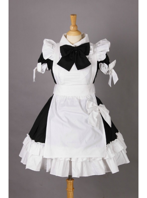 Short Sleeves Cotton Cosplay Maid Costume  |  Plus Size Lolita Dresses