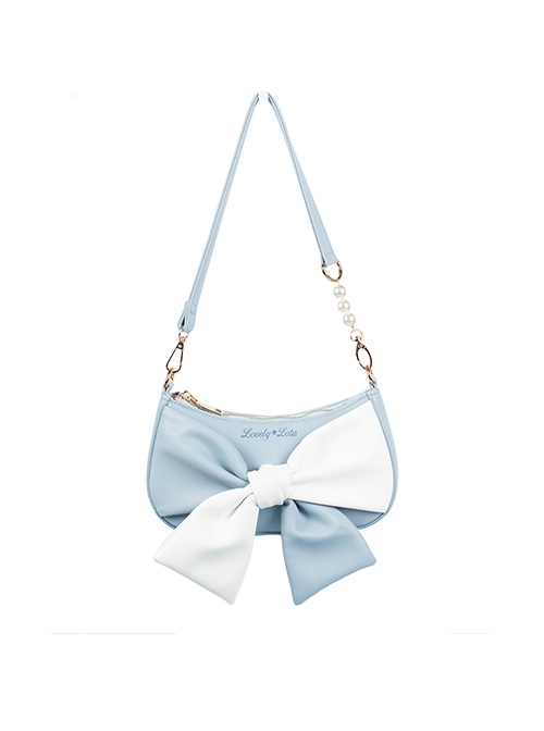 Simple Versatile Daily Two-Color Bow-Knot Design Shoulder Bag Classic Lolita Bag  |  Lolita Bags