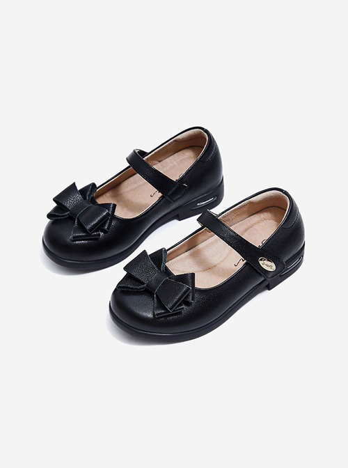 Simplicity Pure Color Bowknot Children Classic Lolita Shoes  |  Kids Shoes