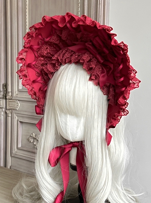 Solid Color Bow-Knot Ribbon Decoration Retro Gorgeous Lace Gothic Lolita Headband  |  Lolita Headbands