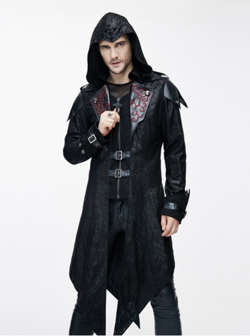 Steam Punk Gothic Vampire Priest Stand Collar Long Windbreaker  |  Gothic & Punk Coats & Jackts