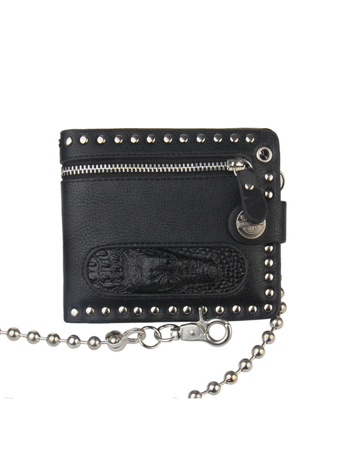 Steam Punk Rock Style Crocodile Head Chain PU Wallet  |  Gothic & Punk Bags