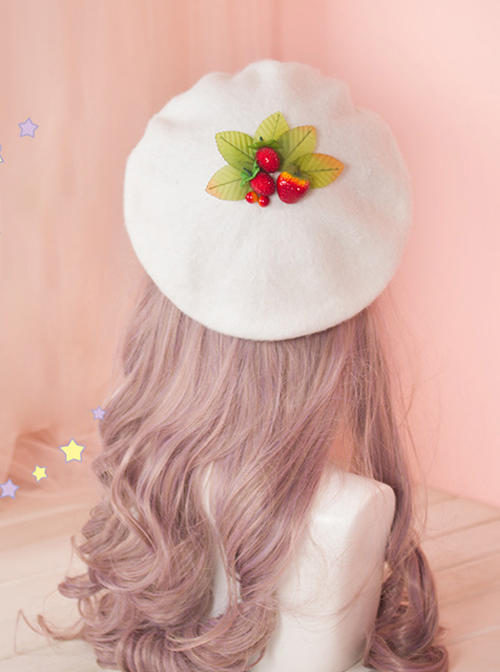 Strawberry Berries Cute Lolita Beret  |  Lolita Headbands