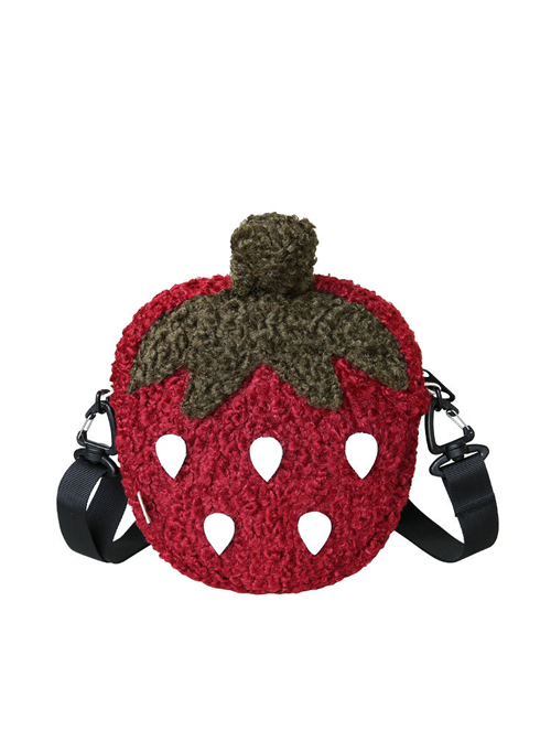 Strawberry Pie Shaped Sweet Lolita Dark Red Inclined Shoulder Bag  |  Lolita Bags