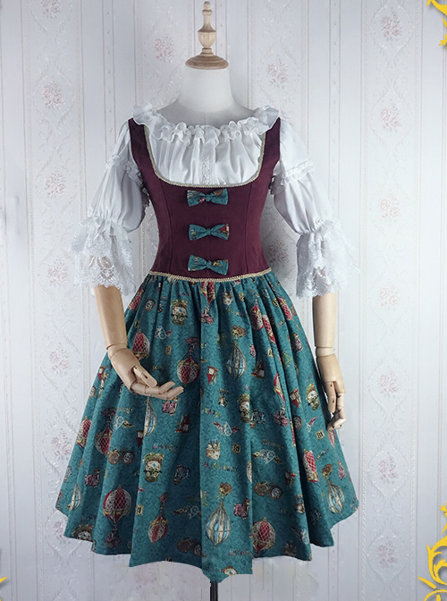 Strawberry Witch Mechanical Balloon Series JSK Punk Lolita Sling Dress  |  Plus Size Lolita Dresses