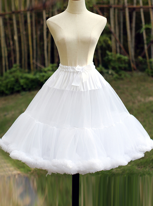 Super Fluffy Violence White Soft Sweet Lolita Cotton Candy Petticoat  |  Skirts