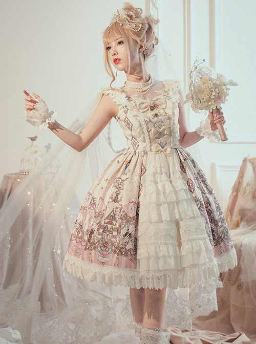 Swan Wedding Series JSK Classic Lolita Sling Dress  |  Classic Lolita Dresses