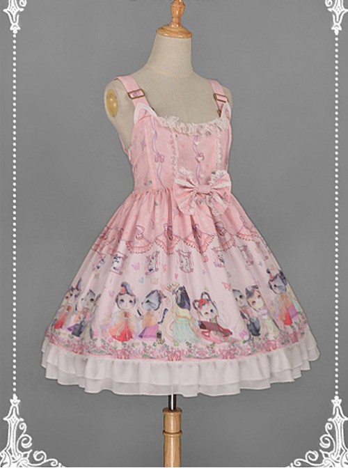 Sweet Cats Printed dress  |  Plus Size Lolita Dresses