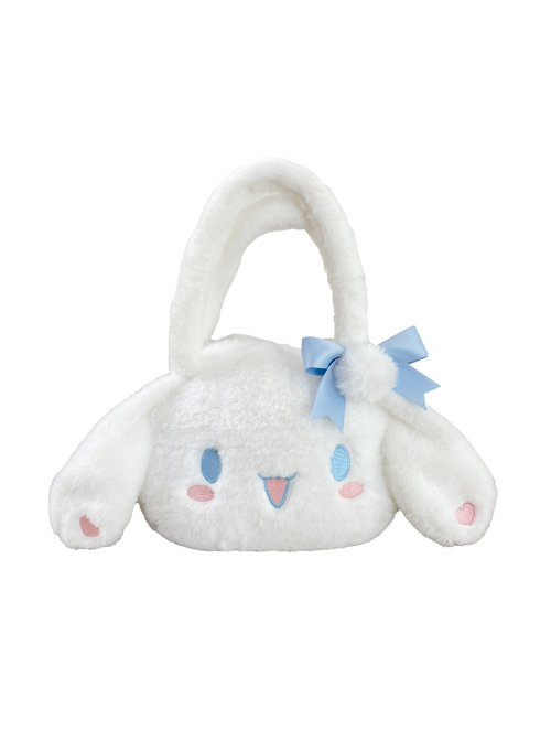 Sweet Lolita Cinnamoroll Dog White Cute Big Ears Exquisite Bowknot Messenger Bag  |  Lolita Bags