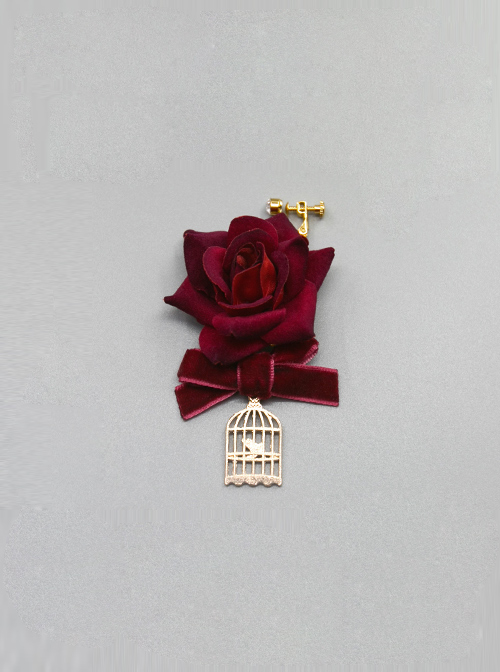 The Little Prince Series Velvet Rose Lolita Ear Clips  |  Lolita Earrings