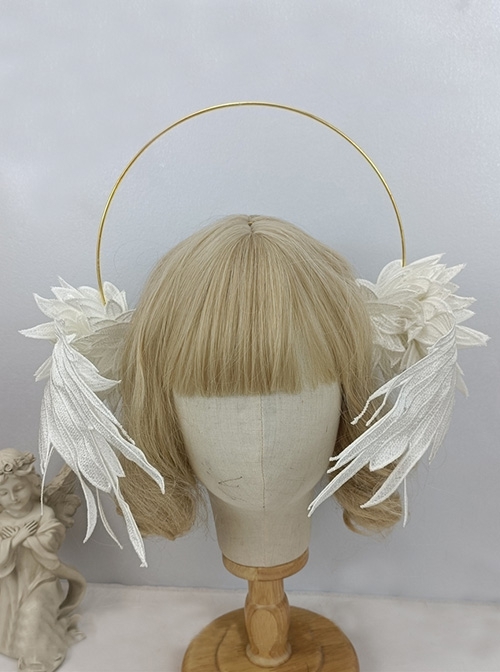 Vintage Angel Demon Halo Wings Shapeable Classic Lolita Headgear  |  Lolita Headbands