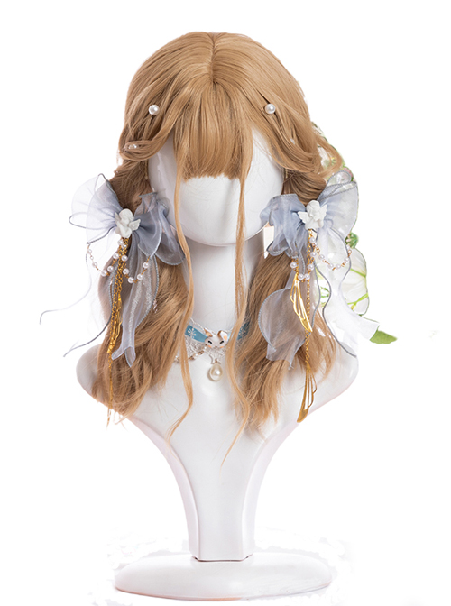 Vitality Cute Brown Tiny Noodle Curl Medium Length Curly Hair Classic Lolita Wigs  |  Wigs