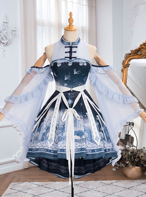 Walk With Whales Series OP Sweet Lolita Dress  |  Plus Size Lolita Dresses