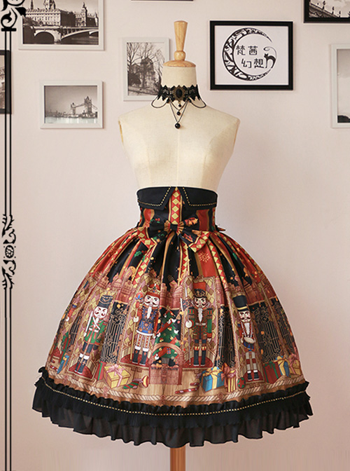 Walnut Soldier’s Wonderful Journey High Waist Lolita Skirt  |  Skirts