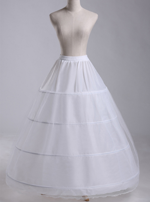 White Petticoat Enlarge Lolita Long Dress Bracing  |  Skirts