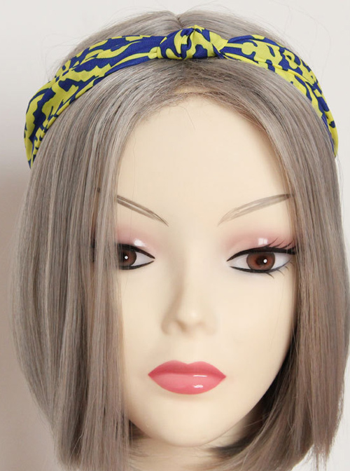 Yellow And Blue Concise Chiffon Hair Band  |  Lolita Headbands