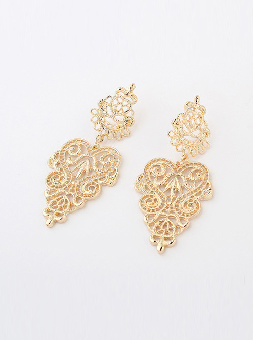 Hollow Out Golden Girls Bohemian Earrings  |  Lolita Earrings