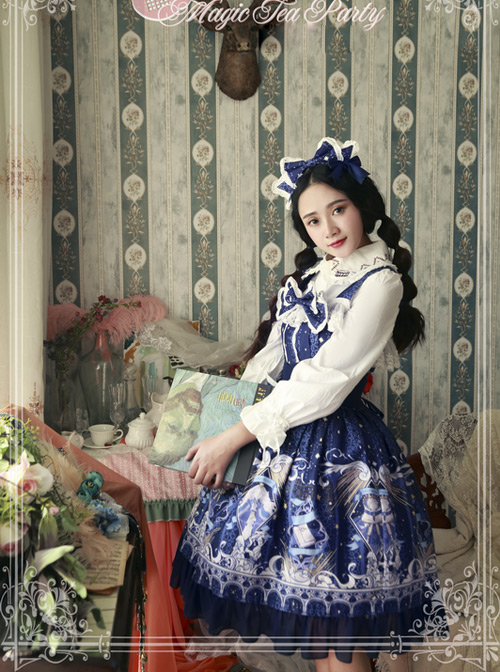 Magic Tea Party Starry Sky City Series Classic Lolita Sling Dress  |  Classic Lolita Dresses