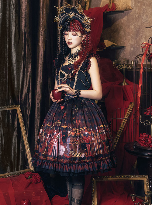 The Queen Of Hearts Series JSK Gothic Lolita Dress  |  Gothic Lolita Dresses