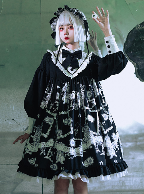 Wolf Detective Series OP Gothic Lolita Long Sleeve Dress  |  Gothic Lolita Dresses